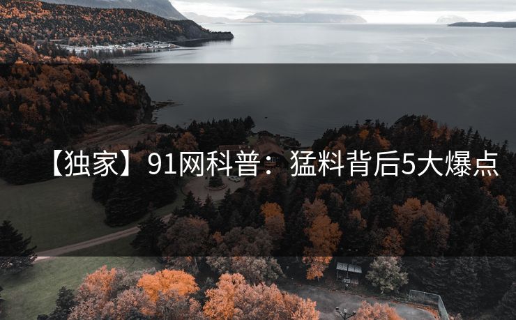 【独家】91网科普：猛料背后5大爆点